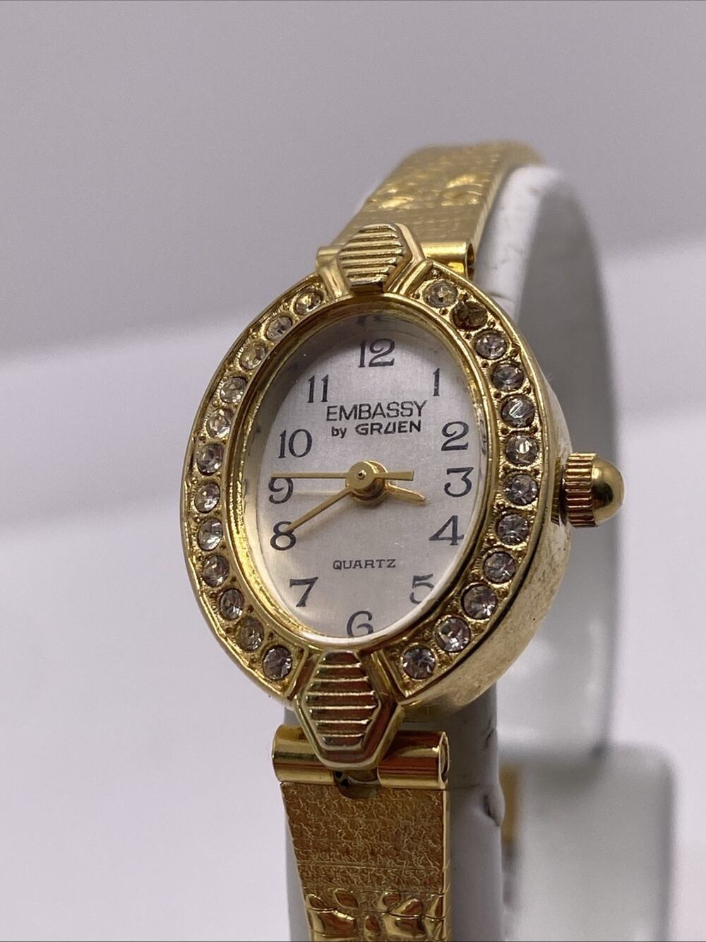 Vintage Gruen Womens Gold Tone Watch Works New Battery